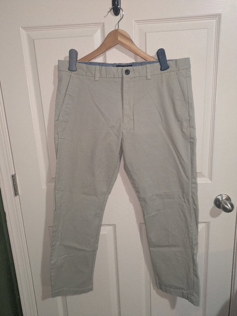 Banana Republic Fulton Skinny Chino Pants Men's 36x30 Light Gray